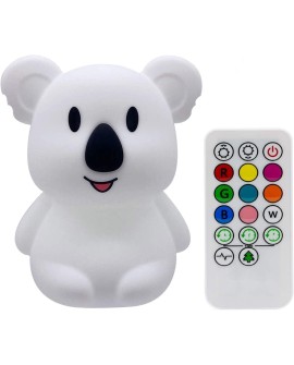 Tekemai Coloré Veilleuse Enfant, Toucher Lumière LED Lampe de Nuit, 9 Couleurs USB Rechargeable, Lampe de Silicone, Lampe de