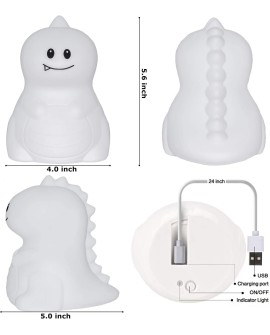 Tekemai Coloré Veilleuse Enfant, Toucher Lumière LED Lampe de Nuit, 9 Couleurs USB Rechargeable, Lampe de Silicone, Lampe de