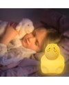 Tekemai Coloré Veilleuse Enfant, Toucher Lumière LED Lampe de Nuit, 9 Couleurs USB Rechargeable, Lampe de Silicone, Lampe de