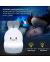 Tekemai Coloré Veilleuse Enfant, Toucher Lumière LED Lampe de Nuit, 9 Couleurs USB Rechargeable, Lampe de Silicone, Lampe de