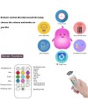 Tekemai Coloré Veilleuse Enfant, Toucher Lumière LED Lampe de Nuit, 9 Couleurs USB Rechargeable, Lampe de Silicone, Lampe de