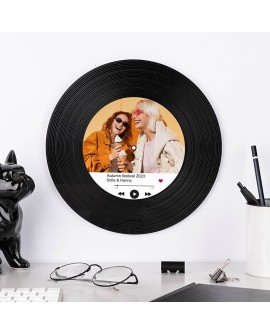 Wanapix | Vinyle Personnalisé | Chanson sur Spotify | Vinyle Décoratif Vintage| Pour la Table | Pieds de Support Inclus | Cadeau