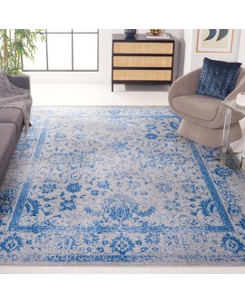 Safavieh Adirondack Collection Tapis Vintage à Poils Courts pour Salon, Salle à Manger, Chambre à Coucher Ivoire et Argent 91 x