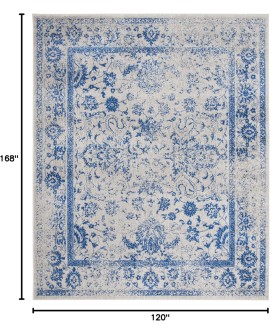 Safavieh Adirondack Collection Tapis Vintage à Poils Courts pour Salon, Salle à Manger, Chambre à Coucher Ivoire et Argent 91 x