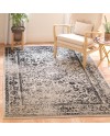 Safavieh Adirondack Collection Tapis Vintage à Poils Courts pour Salon, Salle à Manger, Chambre à Coucher Ivoire et Argent 91 x