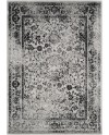 Safavieh Adirondack Collection Tapis Vintage à Poils Courts pour Salon, Salle à Manger, Chambre à Coucher Ivoire et Argent 91 x