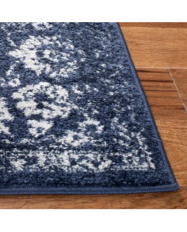 Safavieh Adirondack Collection Tapis Vintage à Poils Courts pour Salon, Salle à Manger, Chambre à Coucher Ivoire et Argent 91 x