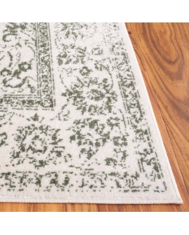 Safavieh Adirondack Collection Tapis Vintage à Poils Courts pour Salon, Salle à Manger, Chambre à Coucher Ivoire et Argent 91 x