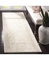 Safavieh Adirondack Collection Tapis Vintage à Poils Courts pour Salon, Salle à Manger, Chambre à Coucher Ivoire et Argent 91 x