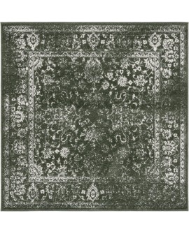 Safavieh Adirondack Collection Tapis Vintage à Poils Courts pour Salon, Salle à Manger, Chambre à Coucher Ivoire et Argent 91 x