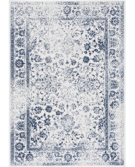 Safavieh Adirondack Collection Tapis Vintage à Poils Courts pour Salon, Salle à Manger, Chambre à Coucher Ivoire et Argent 91 x