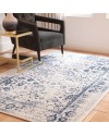 Safavieh Adirondack Collection Tapis Vintage à Poils Courts pour Salon, Salle à Manger, Chambre à Coucher Ivoire et Argent 91 x