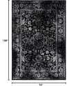 Safavieh Adirondack Collection Tapis Vintage à Poils Courts pour Salon, Salle à Manger, Chambre à Coucher Ivoire et Argent 91 x