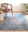 Safavieh Adirondack Collection Tapis Vintage à Poils Courts pour Salon, Salle à Manger, Chambre à Coucher Ivoire et Argent 91 x