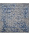 Safavieh Adirondack Collection Tapis Vintage à Poils Courts pour Salon, Salle à Manger, Chambre à Coucher Ivoire et Argent 91 x