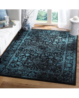 Safavieh Adirondack Collection Tapis Vintage à Poils Courts pour Salon, Salle à Manger, Chambre à Coucher Ivoire et Argent 91 x