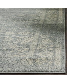 Safavieh Adirondack Collection Tapis Vintage à Poils Courts pour Salon, Salle à Manger, Chambre à Coucher Ivoire et Argent 91 x