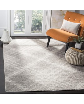 Safavieh Adirondack Collection Tapis Vintage à Poils Courts pour Salon, Salle à Manger, Chambre à Coucher Ivoire et Argent 91 x