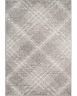 Safavieh Adirondack Collection Tapis Vintage à Poils Courts pour Salon, Salle à Manger, Chambre à Coucher Ivoire et Argent 91 x