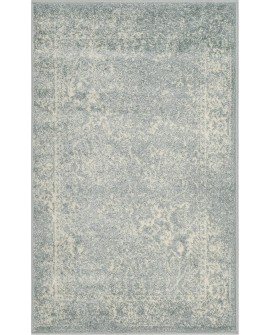 Safavieh Adirondack Collection Tapis Vintage à Poils Courts pour Salon, Salle à Manger, Chambre à Coucher Ivoire et Argent 91 x