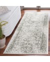 Safavieh Adirondack Collection Tapis Vintage à Poils Courts pour Salon, Salle à Manger, Chambre à Coucher Ivoire et Argent 91 x