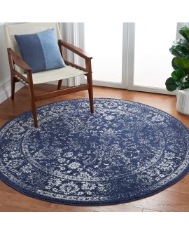 Safavieh Adirondack Collection Tapis Vintage à Poils Courts pour Salon, Salle à Manger, Chambre à Coucher Ivoire et Argent 91 x