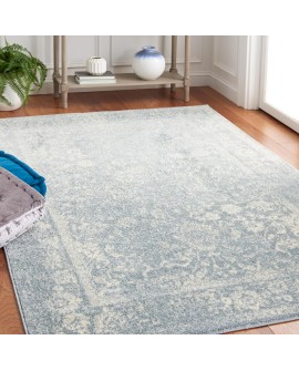 Safavieh Adirondack Collection Tapis Vintage à Poils Courts pour Salon, Salle à Manger, Chambre à Coucher Ivoire et Argent 91 x