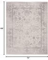 Safavieh Adirondack Collection Tapis Vintage à Poils Courts pour Salon, Salle à Manger, Chambre à Coucher Ivoire et Argent 91 x