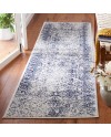 Safavieh Adirondack Collection Tapis Vintage à Poils Courts pour Salon, Salle à Manger, Chambre à Coucher Ivoire et Argent 91 x