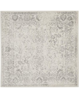 Safavieh Adirondack Collection Tapis Vintage à Poils Courts pour Salon, Salle à Manger, Chambre à Coucher Ivoire et Argent 91 x