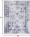 Safavieh Adirondack Collection Tapis Vintage à Poils Courts pour Salon, Salle à Manger, Chambre à Coucher Ivoire et Argent 91 x