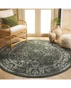 Safavieh Adirondack Collection Tapis Vintage à Poils Courts pour Salon, Salle à Manger, Chambre à Coucher Ivoire et Argent 91 x