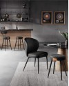 VASAGLE EKHO Collection - Tabouret de Bar, Lot de 2, Chaise de Cuisine, Siège Rembourré, PU avec Coutures, Style Moderne