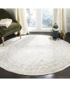 Safavieh Adirondack Collection Tapis Vintage à Poils Courts pour Salon, Salle à Manger, Chambre à Coucher Ivoire et Argent 91 x