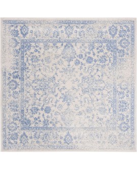 Safavieh Adirondack Collection Tapis Vintage à Poils Courts pour Salon, Salle à Manger, Chambre à Coucher Ivoire et Argent 91 x