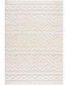 payé Tapis de couloir, 80 x 150 cm, à poils longs, bohème, crème, pastel, uni, motif moderne en losanges, scandinave, moelleux,