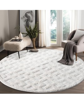 payé Tapis de couloir, 80 x 150 cm, à poils longs, bohème, crème, pastel, uni, motif moderne en losanges, scandinave, moelleux,