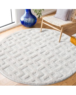 payé Tapis de couloir, 80 x 150 cm, à poils longs, bohème, crème, pastel, uni, motif moderne en losanges, scandinave, moelleux,