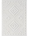 payé Tapis de couloir, 80 x 150 cm, à poils longs, bohème, crème, pastel, uni, motif moderne en losanges, scandinave, moelleux,