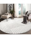 payé Tapis de couloir, 80 x 150 cm, à poils longs, bohème, crème, pastel, uni, motif moderne en losanges, scandinave, moelleux,