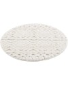 payé Tapis de couloir, 80 x 150 cm, à poils longs, bohème, crème, pastel, uni, motif moderne en losanges, scandinave, moelleux,