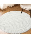 payé Tapis de couloir, 80 x 150 cm, à poils longs, bohème, crème, pastel, uni, motif moderne en losanges, scandinave, moelleux,