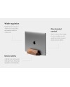 Oakywood Support Vertical Ordinateur Portable - Support Laptop Bureau - Compatible avec MacBook Pro, MacBook Air, iPad - en Bois