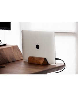 Oakywood Support Vertical Ordinateur Portable - Support Laptop Bureau - Compatible avec MacBook Pro, MacBook Air, iPad - en Bois