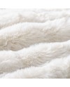 Madizz Lot de 2 Doux Peluche Laine Courte Toison Décoratif Housses de Coussin Luxe Style pour canapé Chambre Blanc crème 40 x 40