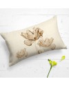 ZWJD Lot de 4 Housse Coussin 50x50 Florale Peinture à l'aquarelle Housses de Coussin Décoratives en Coton Lin Taie Oreiller de