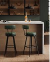 VASAGLE EKHO Collection - Tabouret de Bar, Lot de 2, Chaise de Cuisine, Siège Rembourré, PU avec Coutures, Style Moderne