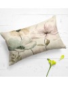 ZWJD Lot de 4 Housse Coussin 50x50 Florale Peinture à l'aquarelle Housses de Coussin Décoratives en Coton Lin Taie Oreiller de