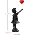 CHEYLIZI Statuette de Fille Volante en Ballon, décoration d'intérieur Art Moderne, Sculpture en résine, décoration Artisanale,