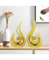 Accent Décor pour La Maison Blanc Et Or, Centre De Table Moderne De Style du Milieu du Siècle, Collections d'art Bureau, Statues